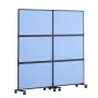 Office Divider, 2 Panel Office Partition, Freestanding Office Divider Wall Partition & Privacy Divider Reduce Noise and Room Sep