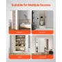 Bypass Door Hardware, 8ft Heavy Duty Bypass Sliding Door Hardware Kit, Aluminum Alloy Sliding Closet Door Hardware Set with Fing