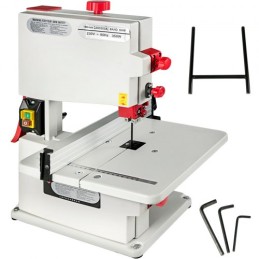 8 inch Benchtop Bandsaw  80mm Cutting Height Small Red Metal Tabletop Band Saw with Powerful Durable Motor for DIY Hobby