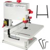 8 tommer Benchtop Bandsaw 80 mm skærehøjde Lille rød metal bordplade sav med kraftig holdbar motor til DIY hobby