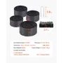 Rubber Mulch for Landscaping, 4 Rolls Recycled Rubber Mulch Mat 120 x 4.5 in, Permanent Rubber Pathway, Natural-Looking Black Mu