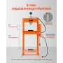 Hydraulic Shop Press, 30 T H-Frame Pneumatic Shop Press with Press Plate & Triangular Support, Stable Garage Floor Adjustable Hy