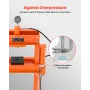 Hydraulic Shop Press, 30 T H-Frame Pneumatic Shop Press with Press Plate & Triangular Support, Stable Garage Floor Adjustable Hy
