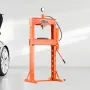 Hydraulic Shop Press, 30 T H-Frame Pneumatic Shop Press with Press Plate & Triangular Support, Stable Garage Floor Adjustable Hy