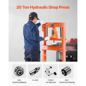 20 T Hydraulic Shop Press Hydraulic Press with Press Plate for Bending