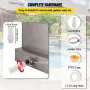 Waterfall Blade, 30cm Stainless Steel Waterfall Spillway, Rectangular Waterfall Pool Fountain, Cascade Blade with Connector, Hos