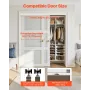 Bypass Door Hardware 5ft Bypass Closet Door Track Kit til 2