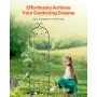 Garden Trellis for Climbing Plants, 60 x 15 in, Rustproof Metal Garden Flower Trellis, Outdoor Climbing Rose Trellis Cucumbers S