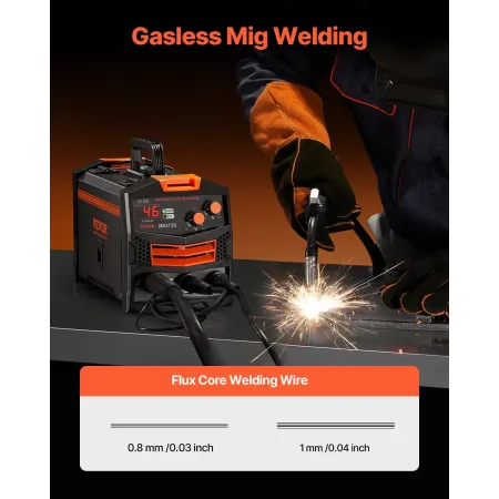 MiG Welder 130Amp Gasless Flux Core MiG Welding Machine med