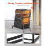 Folding Chair Rack, 300 LBS Capacity, L-shape Vertical Placement Chair Cart for 25 Chairs, Heavy-duty Metal Chair Storage Dolly 
