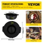 2 in 1 Electric Grill and Hot Pot, 2200W BBQ Pan Grill and Hot Pot, Multifunctional Teppanyaki Grill Pot with Dual Temp Control,