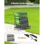 Folding Chair Rack, 300 LBS Capacity, L-shape Vertical Placement Chair Cart for 25 Chairs, Heavy-duty Metal Chair Storage Dolly 