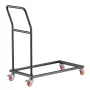 Folding Chair Rack, 300 LBS Capacity, L-shape Vertical Placement Chair Cart for 25 Chairs, Heavy-duty Metal Chair Storage Dolly 