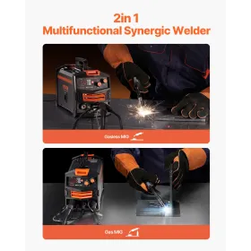 MIG Welder 130A Welding Machine 2-in-1 Gas MIG/Gasless Flux Core Welder