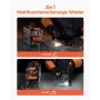 MIG Welder, 130A Synergic Mig Welding Machine, 2-in-1 Gas MIG/Gasless Flux Core MIG Multi-Process Welder Machine, Portable Mig W
