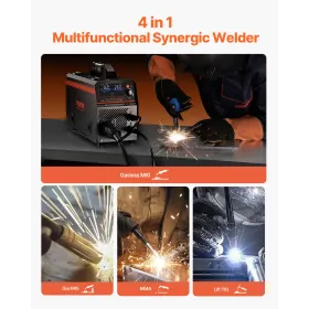 MIG Welder 160A Welding Machine 4-in-1 Gas/Flux Core MIG/Stick/Lift TIG