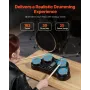 Electric Drum Set Tablet 4 Pads 163 Sounds Headphone Jack