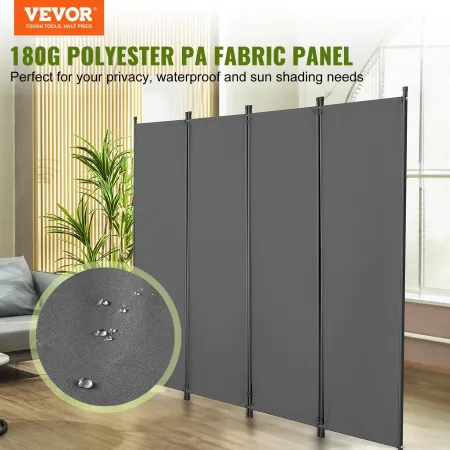 Room divider 4-panel foldning privatlivsskærm stof partition