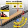 Miter Gauge, 457 mm(18") Table Saw Miter Gauge, Precision Miter Saw Fence with Laser Marking Scale, Aluminum Table Saw Sled with