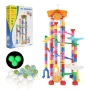Marble Run Set, 230 PCS with Motorized Elevator, with 15 Plastic Marbles, Marble Maze Building Block Brain Game, Educational Lea