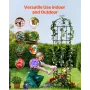 Garden Trellis for Climbing Plants, 87 x 20 in, 4 Packs Rustproof Metal Garden Flower Trellis, Outdoor Climbing Rose Trellis Cuc