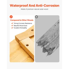 Outdoor Wooden Storage Shed Waterproof Garden Tool Shed 31.5x63.8 inch