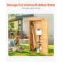 Outdoor Storage Shed, Large Wooden Outside Storage Shed, Oversize Garden Tool Shed with Metal Frame, Shelves, Floor, Waterproof 