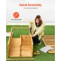 Outdoor Storage Shed, Large Wooden Outside Storage Shed, Oversize Garden Tool Shed with Metal Frame, Shelves, Floor, Waterproof 