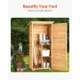 Outdoor Storage Shed, Large Wooden Outside Storage Shed, Oversize Garden Tool Shed with Metal Frame, Shelves, Floor, Waterproof 