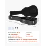 Acoustic Guitar Hard Case 43.31 in / 110 cm With Lock And Keys for Acoustic Guitar