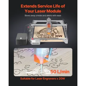 Luftassistent Justerbar 50 l/min. Luftpumpe til lasergraverskærer â ‰ ¥ 20W