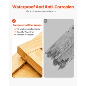 Outdoor Wooden Storage Shed Waterproof Garden Tool Shed 55x67.5 inch