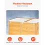 Outdoor Storage Shed, Large Wooden Outside Storage Cabinet with Waterproof Roof and Metal Frame, Double Lockable Doors Garden To
