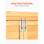 Outdoor Storage Shed, Large Wooden Outside Storage Cabinet with Waterproof Roof and Metal Frame, Double Lockable Doors Garden To
