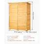 Outdoor Storage Shed, Large Wooden Outside Storage Cabinet with Waterproof Roof and Metal Frame, Double Lockable Doors Garden To