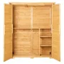 Outdoor Storage Shed, Large Wooden Outside Storage Cabinet with Waterproof Roof and Metal Frame, Double Lockable Doors Garden To