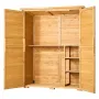 Outdoor Storage Shed, Large Wooden Outside Storage Cabinet with Waterproof Roof and Metal Frame, Double Lockable Doors Garden To