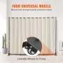 Room Divider, Portable Panel Room Divider with Wheels Curtain Divider Stand, Freestanding Room Divider Privacy Screen for Office
