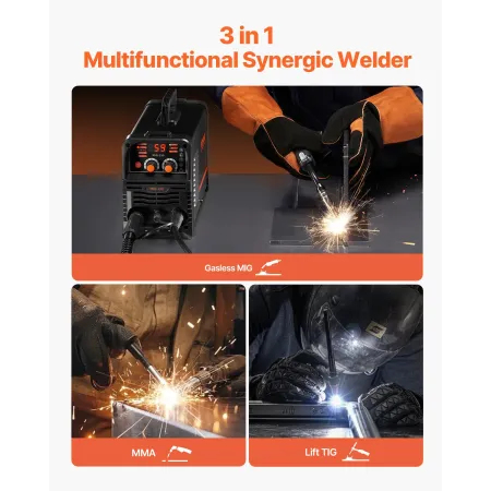 MiG Welder 130amp MIG Welding Machine 3-in-1 Flux Core