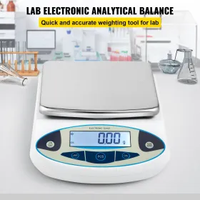 Analytical Balance, 5000g x 0.01g Accuracy Lab Scale, High Precision Electronic Analytical Balance, 13 Units Conversion,