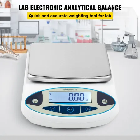 Analytisk balance, 5000g x 0,01 g nøjagtighedslaboratorieskala