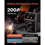 MiG Welder 200a Welder Machine 4-in-1 Gas MiG/Flux Core