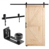 Barn Door and Hardware Kit 30" x 42" Wood Sliding Barn Door Kit Smoothly