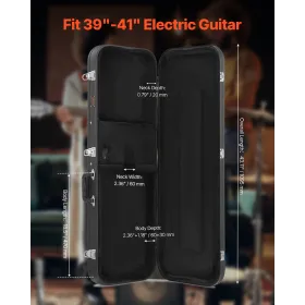Elektrisk guitar Hard Case 43.11Â In med lås og nøgle til