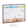 36 "X24" Månedlig kalender tavle & Cork Board Combo med aluminiumsramme