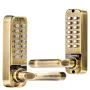 Mechanical Keyless Entry Door Lock, 14 Key Mechanical Door Lock, Mechanical Keypad Door Lock with Handle, Double-Sided Stainless