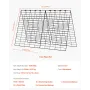 A-ramme agurkeespalier 91 x 143 cm foldbart metalhaveespalier