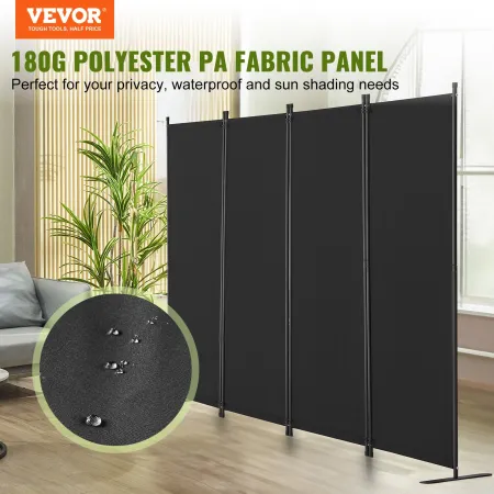 Room Divider, 4 Panel Room Dividers and Folding Privacy Screens, Fabric Partition Room Dividers for Office, Bedroom, Dining Room