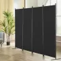 Room divider 4-panel foldning privatlivsskærm stof partition