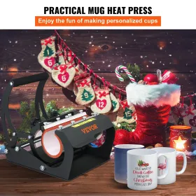 Mug Heat Press, 11oz/11.5cm and 20oz/22cm Two Platens, LCD Cup Press Machine with Detachable Transfer Sublimation Mats, DIY Pres